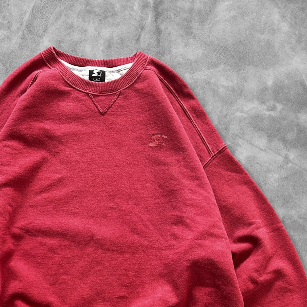 Maroon Red Starter Sweatshirt 1990s (XL)