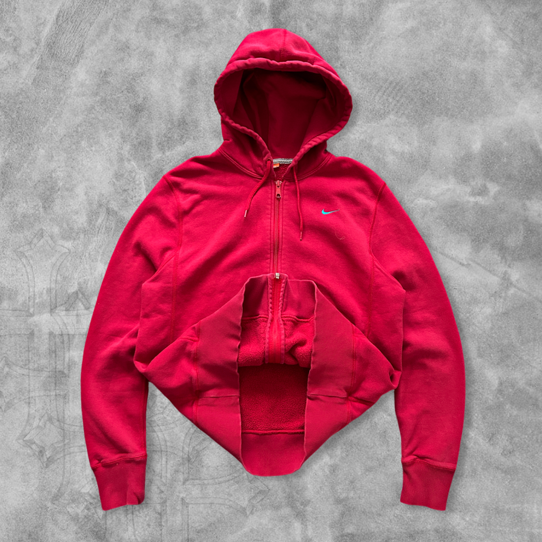 Red Nike Hooded Jacket 2000s (M)