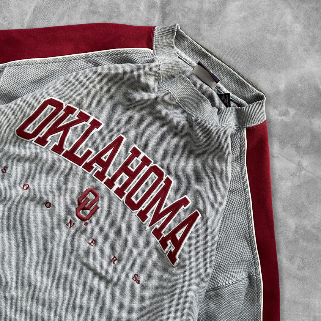 Grey Oklahoma Sooners Sweatshirt 1990s (XL)