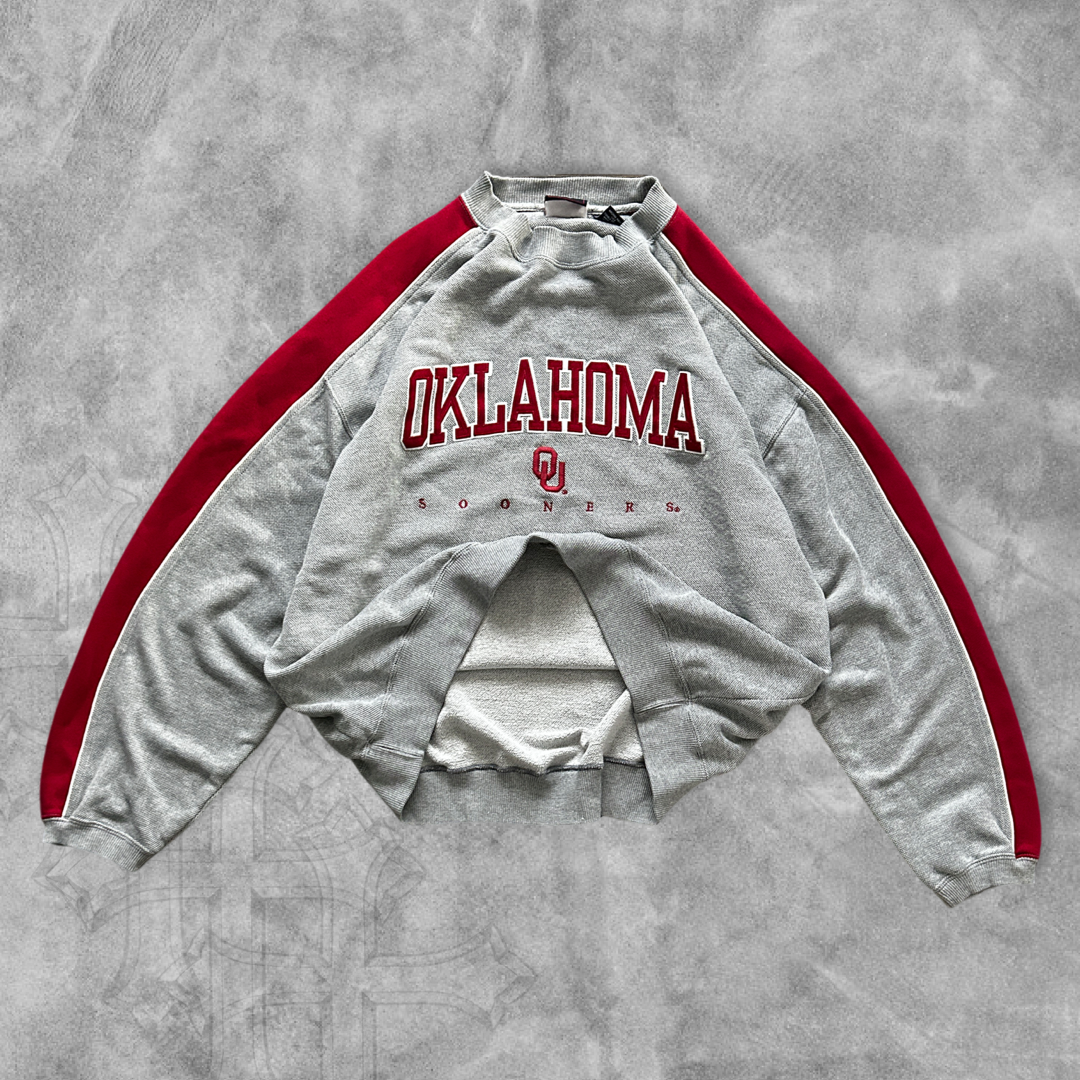 Grey Oklahoma Sooners Sweatshirt 1990s (XL)