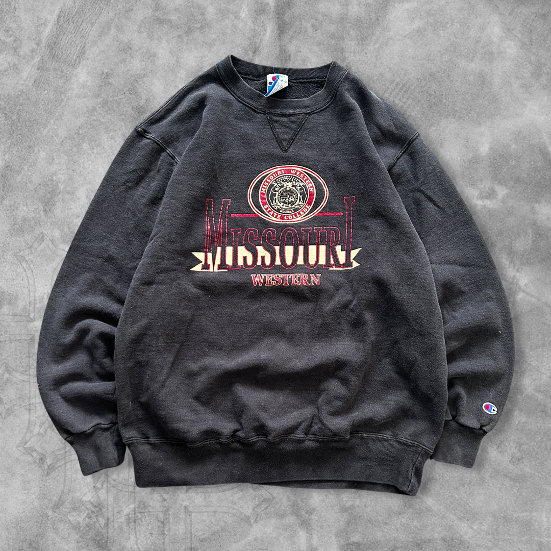 Dark Navy Missouri Western Champion Sweatshirt 1990s (L)