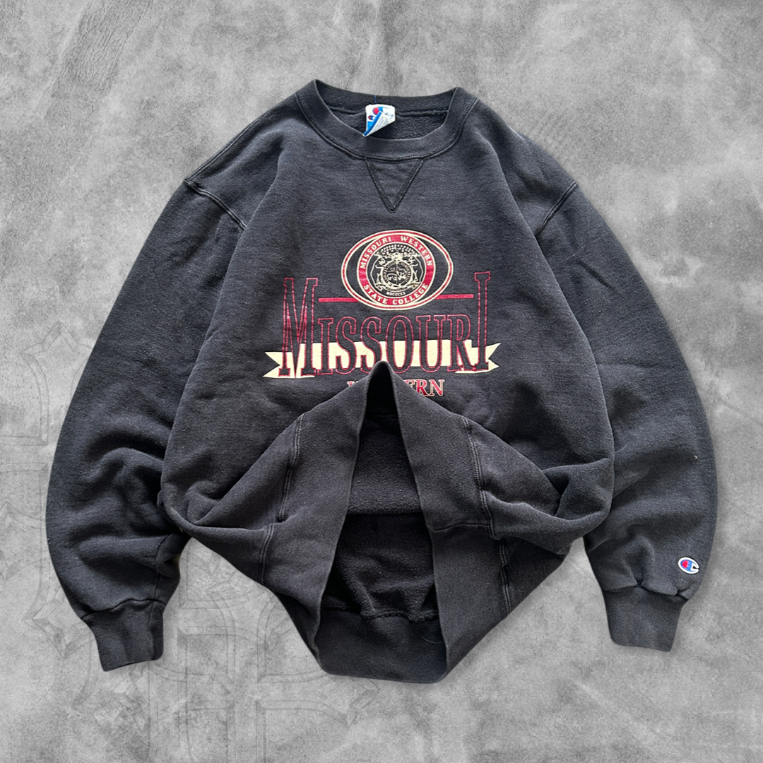 Dark Navy Missouri Western Champion Sweatshirt 1990s (L)