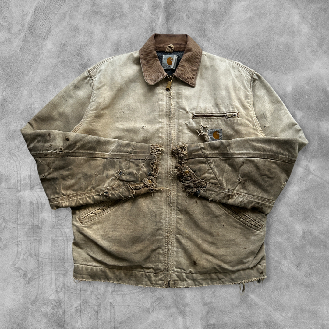 Thrashed Tan Carhartt Detroit Jacket 1990s (L)