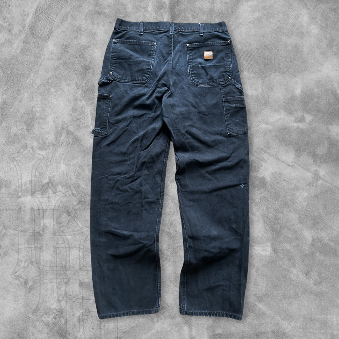 Black Carhartt Double Knee Pants 1990s (33x33)