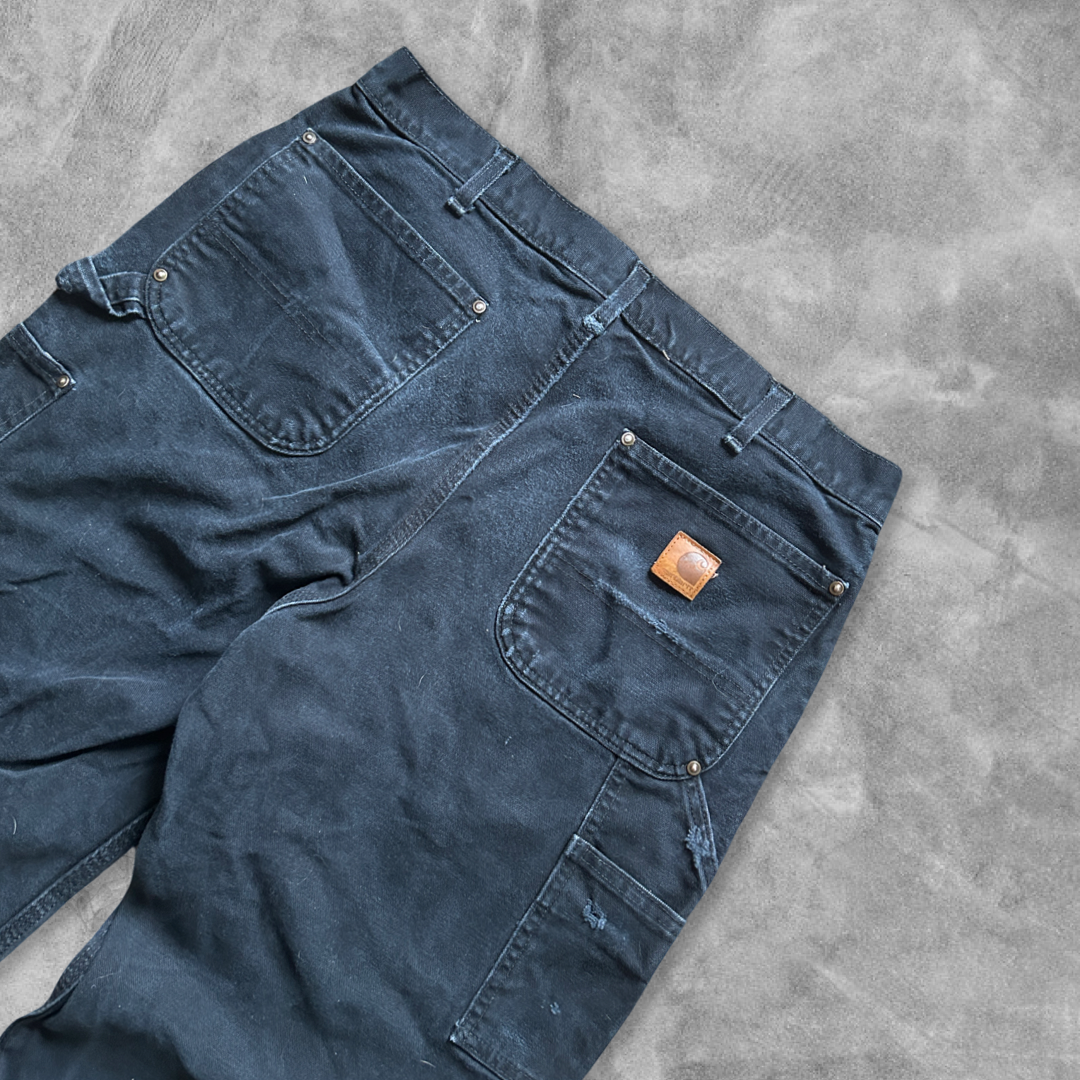 Black Carhartt Double Knee Pants 1990s (33x33)
