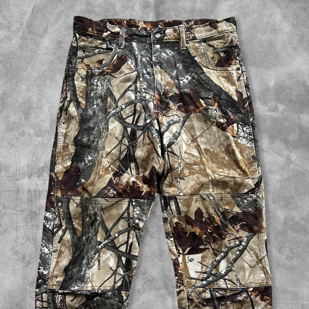 Tree Camo Wrangler Double Knee Pants 1990s (34x29)