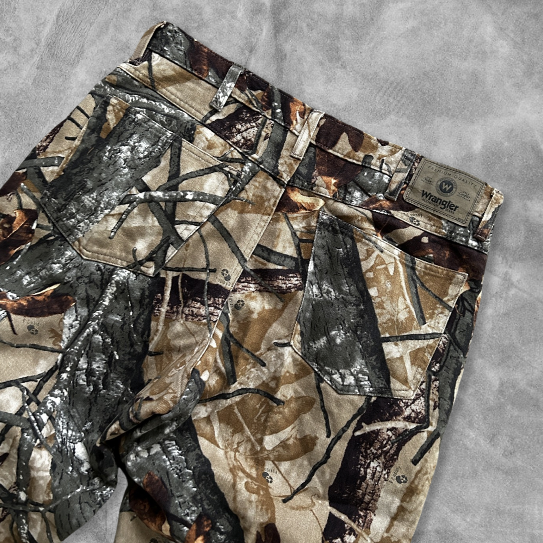 Tree Camo Wrangler Double Knee Pants 1990s (34x29)