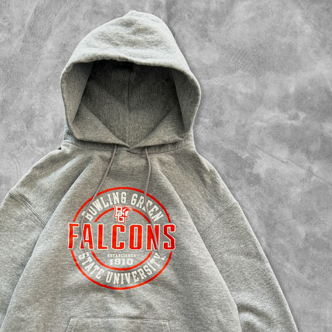 Grey Bowling Green Champion Hoodie 2000s (M)