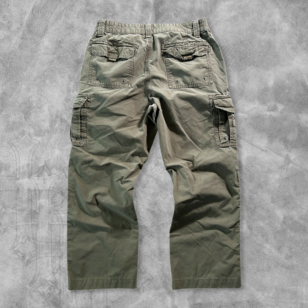 Olive Green Cargo Pants 1990s (36x29)