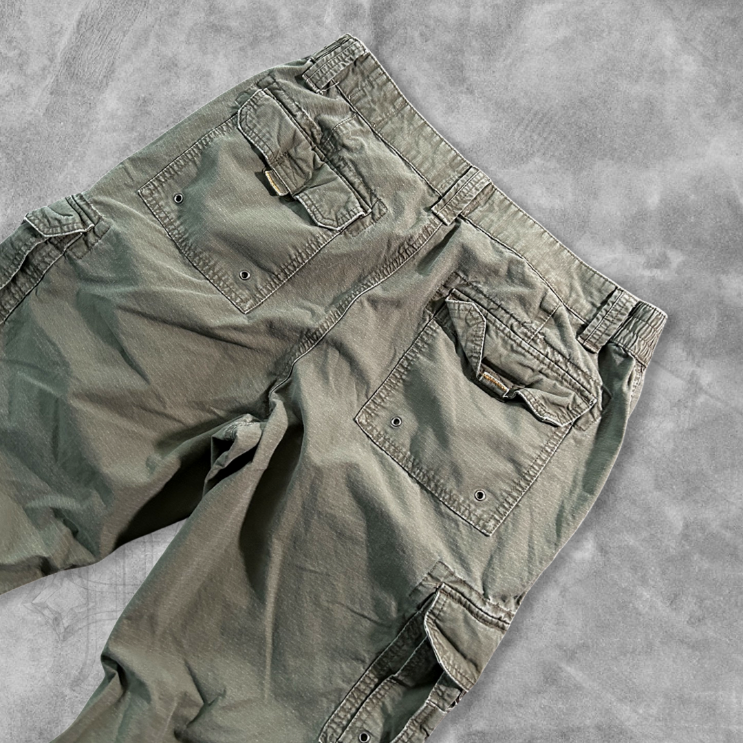 Olive Green Cargo Pants 1990s (36x29)