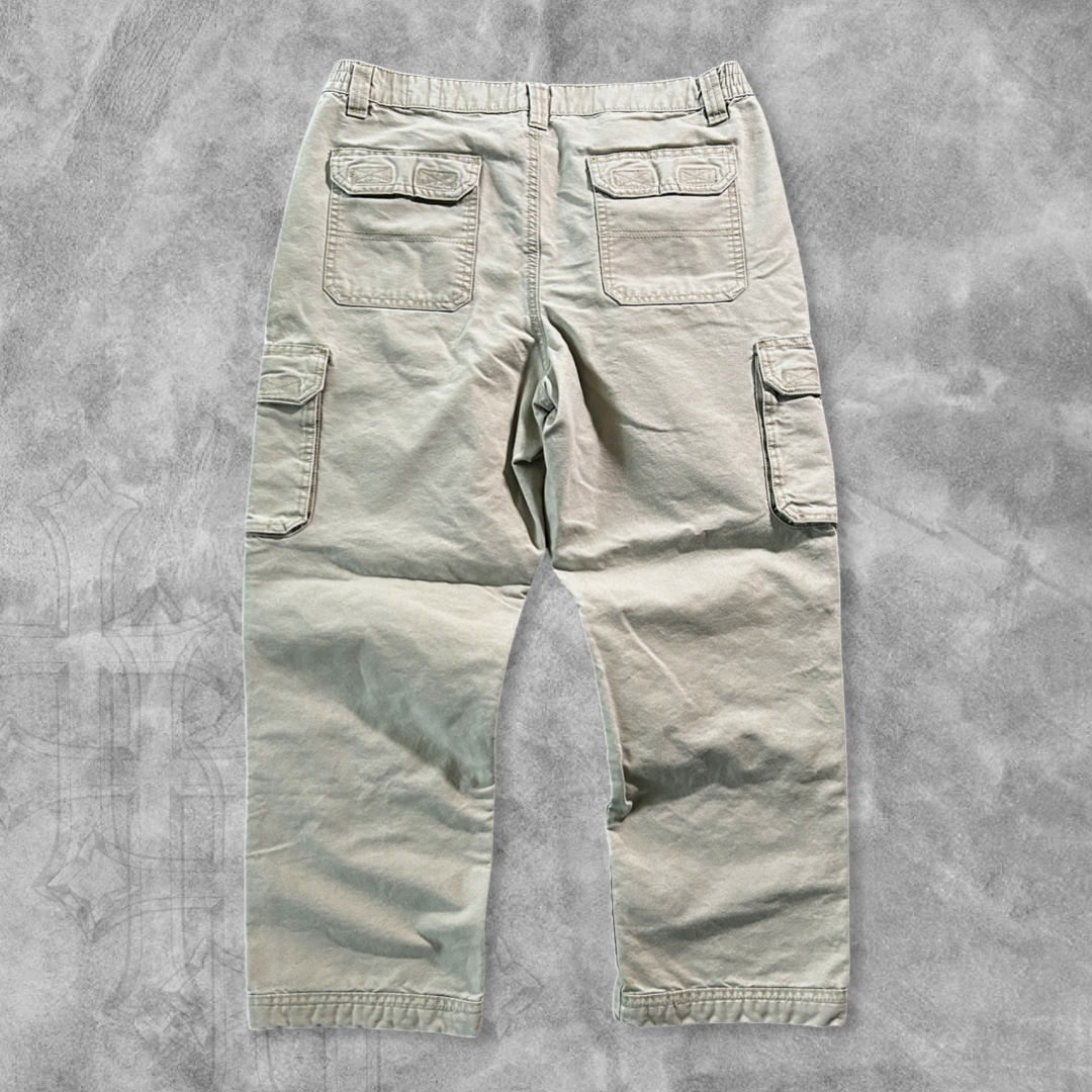 Cream Cargo Double Knee Pants 1990s (36x30)