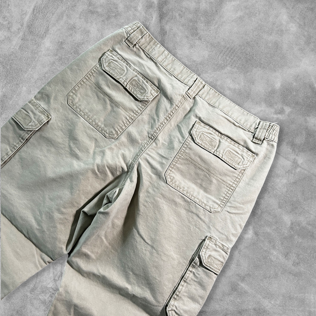 Cream Cargo Double Knee Pants 1990s (36x30)
