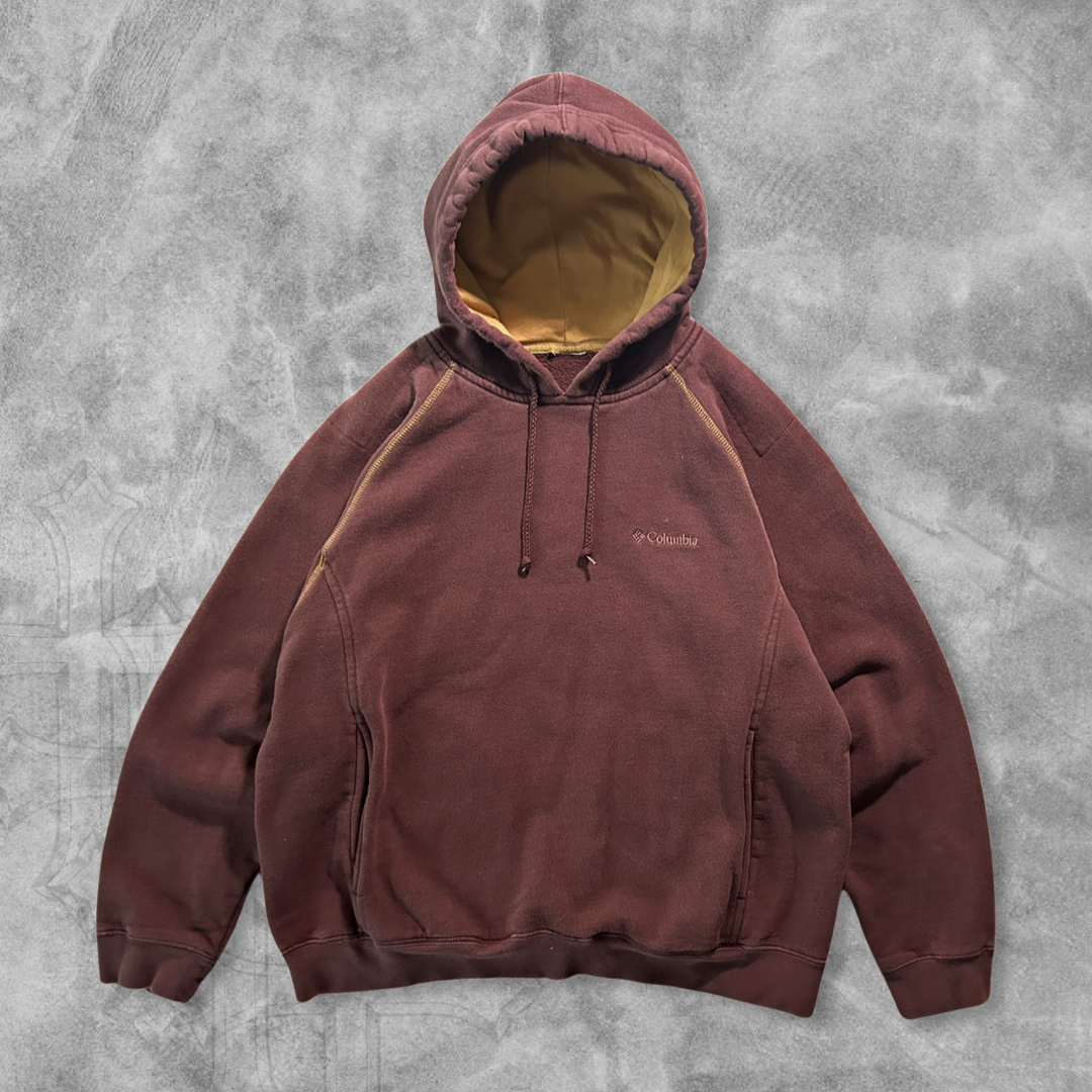 Chocolate Brown Columbia Hoodie 2000s (M)