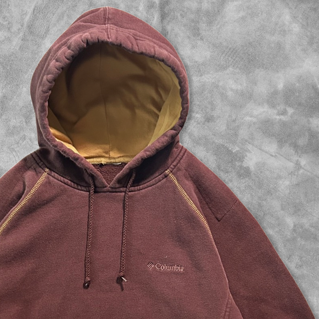 Chocolate Brown Columbia Hoodie 2000s (M)