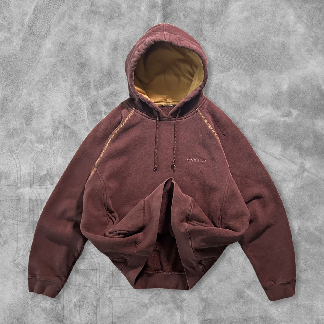Chocolate Brown Columbia Hoodie 2000s (M)