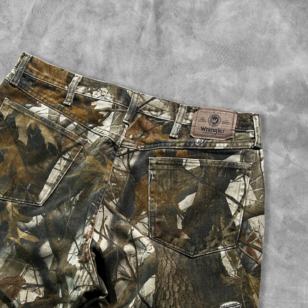 Tree Camo Wrangler Double Knee Pants 1990s (36x29)