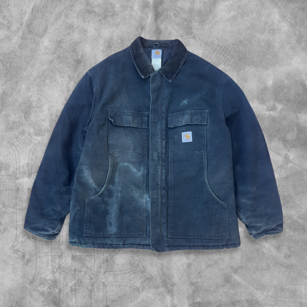Faded Distressed Black Carhartt Barn Jacket 2000s (XL)