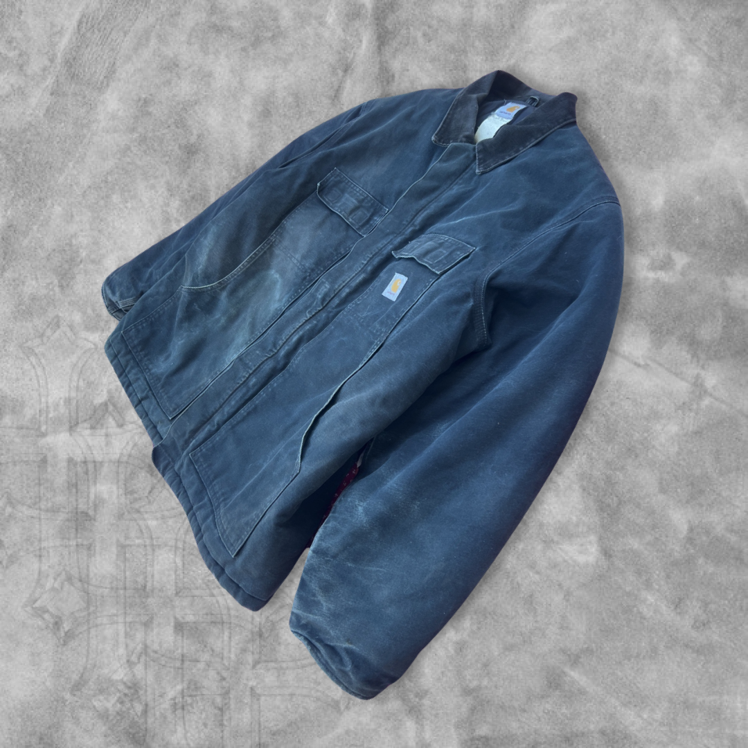 Faded Distressed Black Carhartt Barn Jacket 2000s (XL)