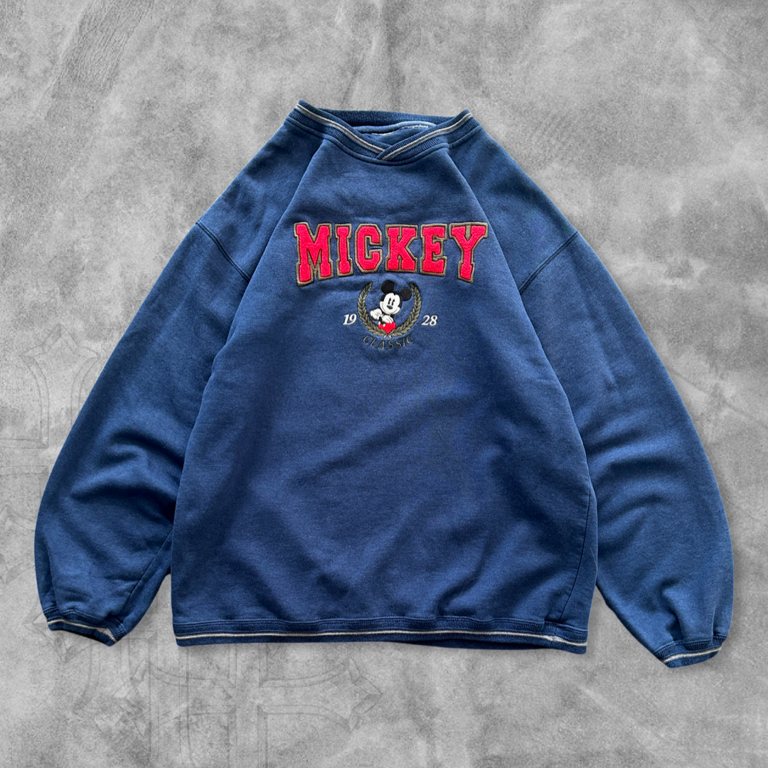 Blue Mickey Mouse Sweatshirt 1990s (L)