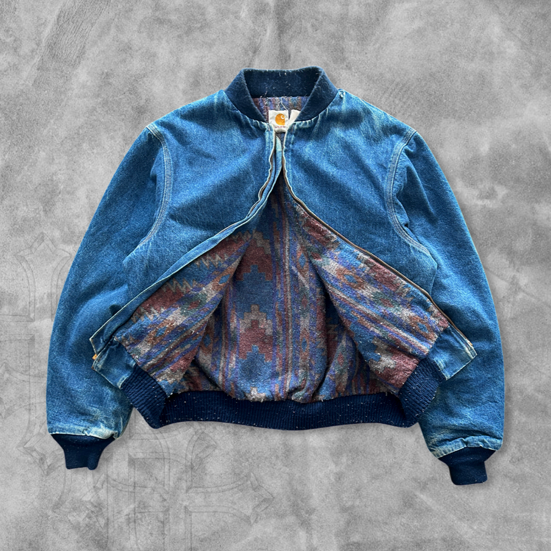 Denim Carhartt Aztec Lined Jacket 1990s (M)