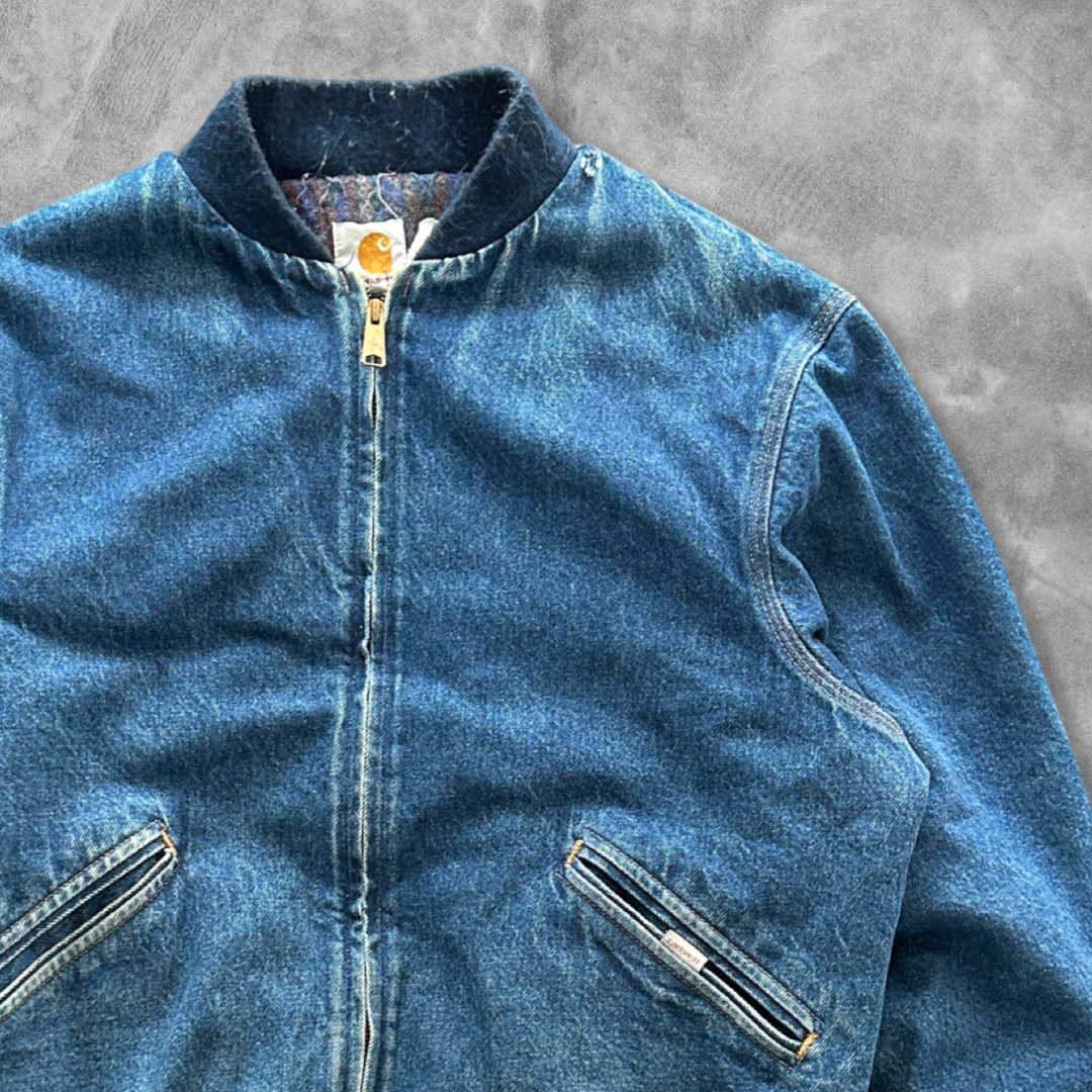 Denim Carhartt Aztec Lined Jacket 1990s (M)