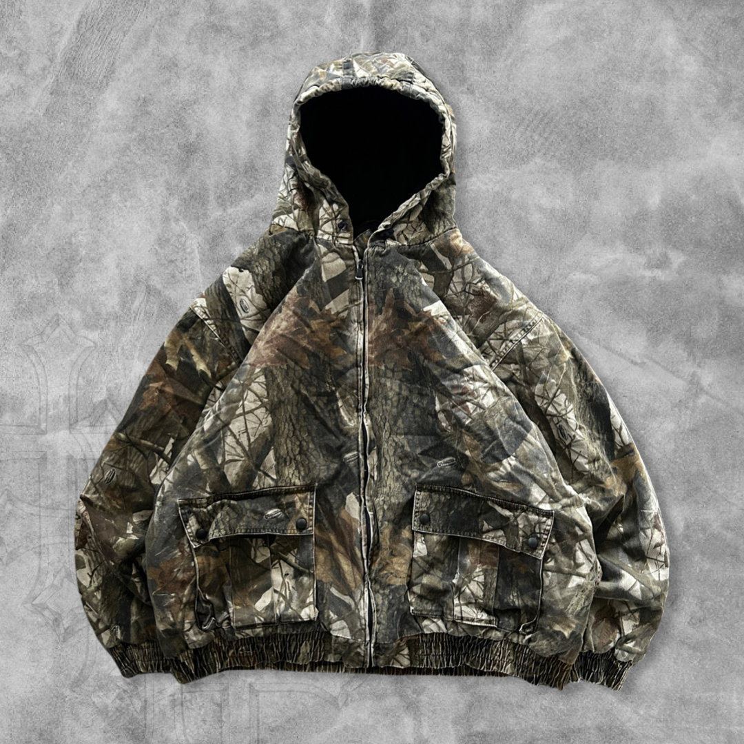 Tree Camo Hooded Jacket 1990s (XL/XXL)