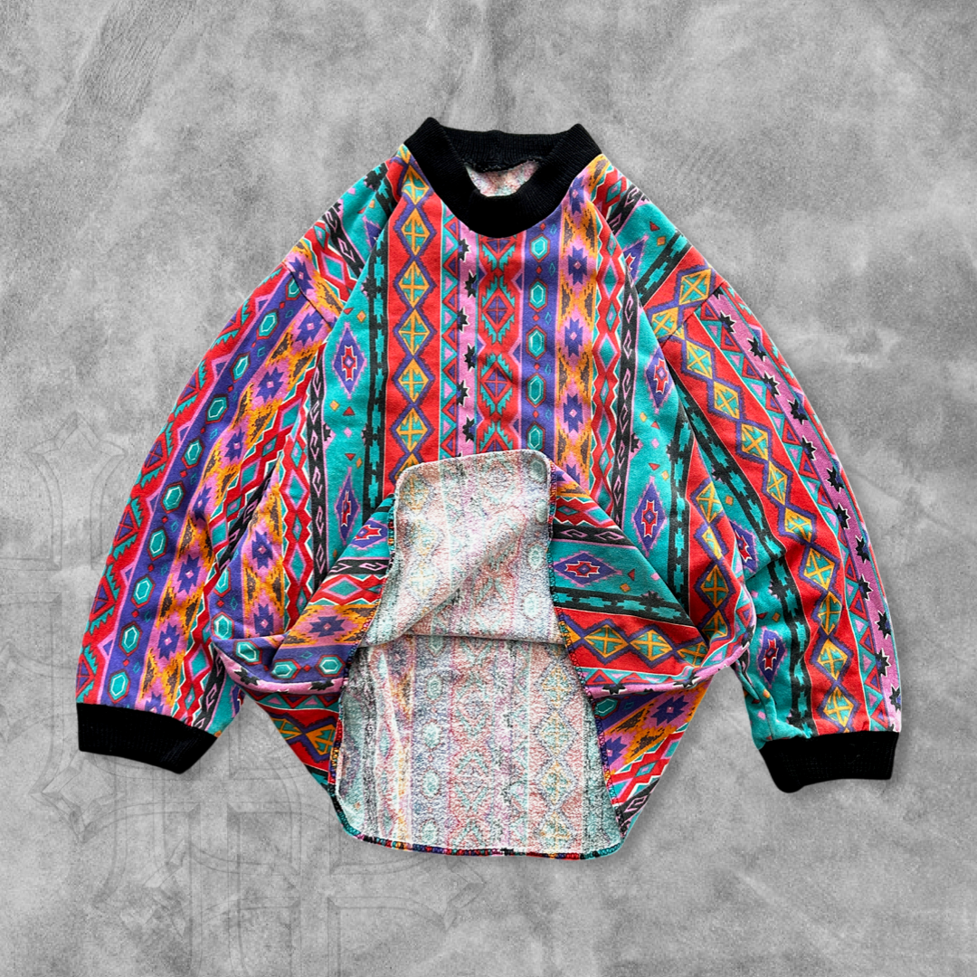 Multicolor Aztec Sweatshirt 1990s (XL)