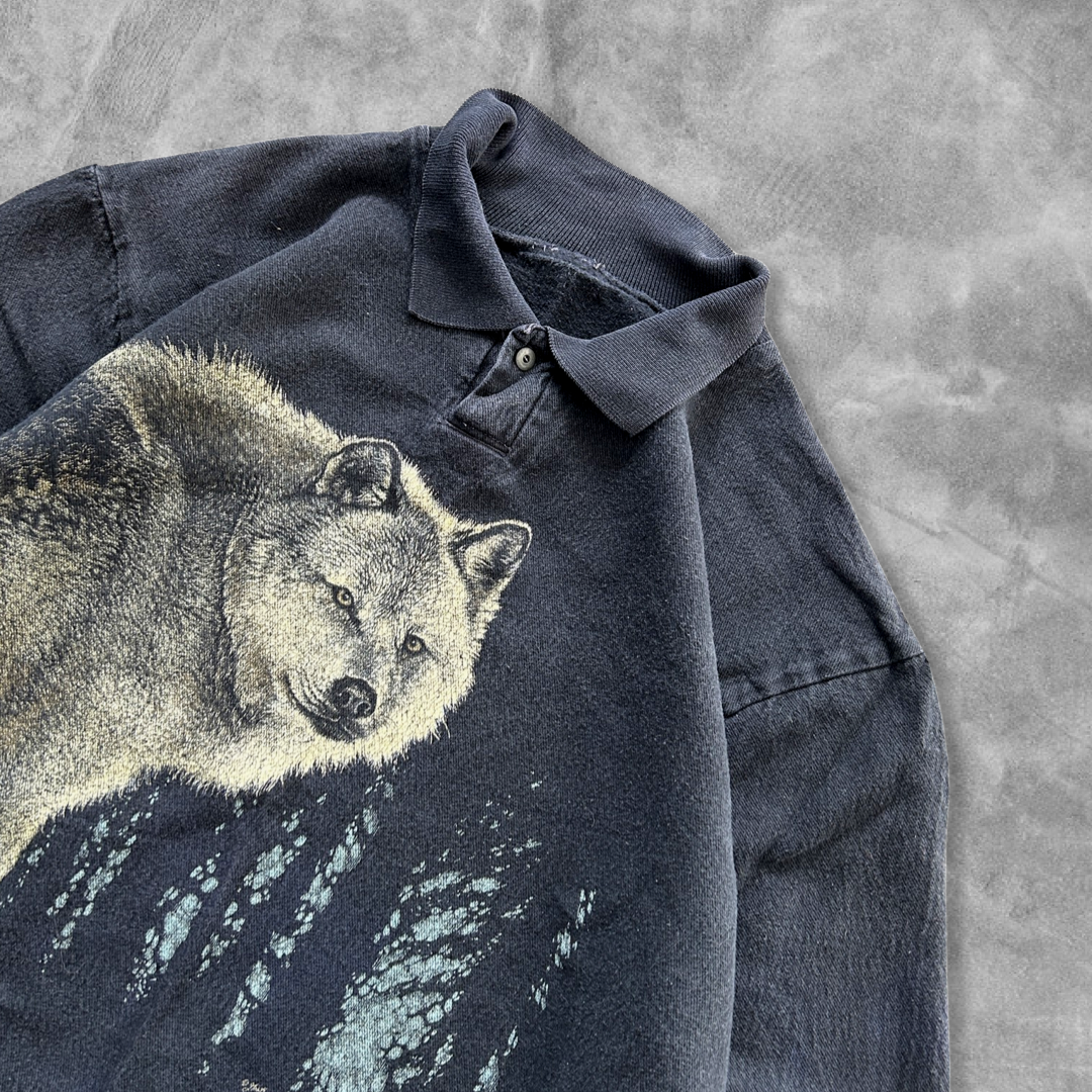 Faded Wolf Henley Sweatshirt 1990s (XL)