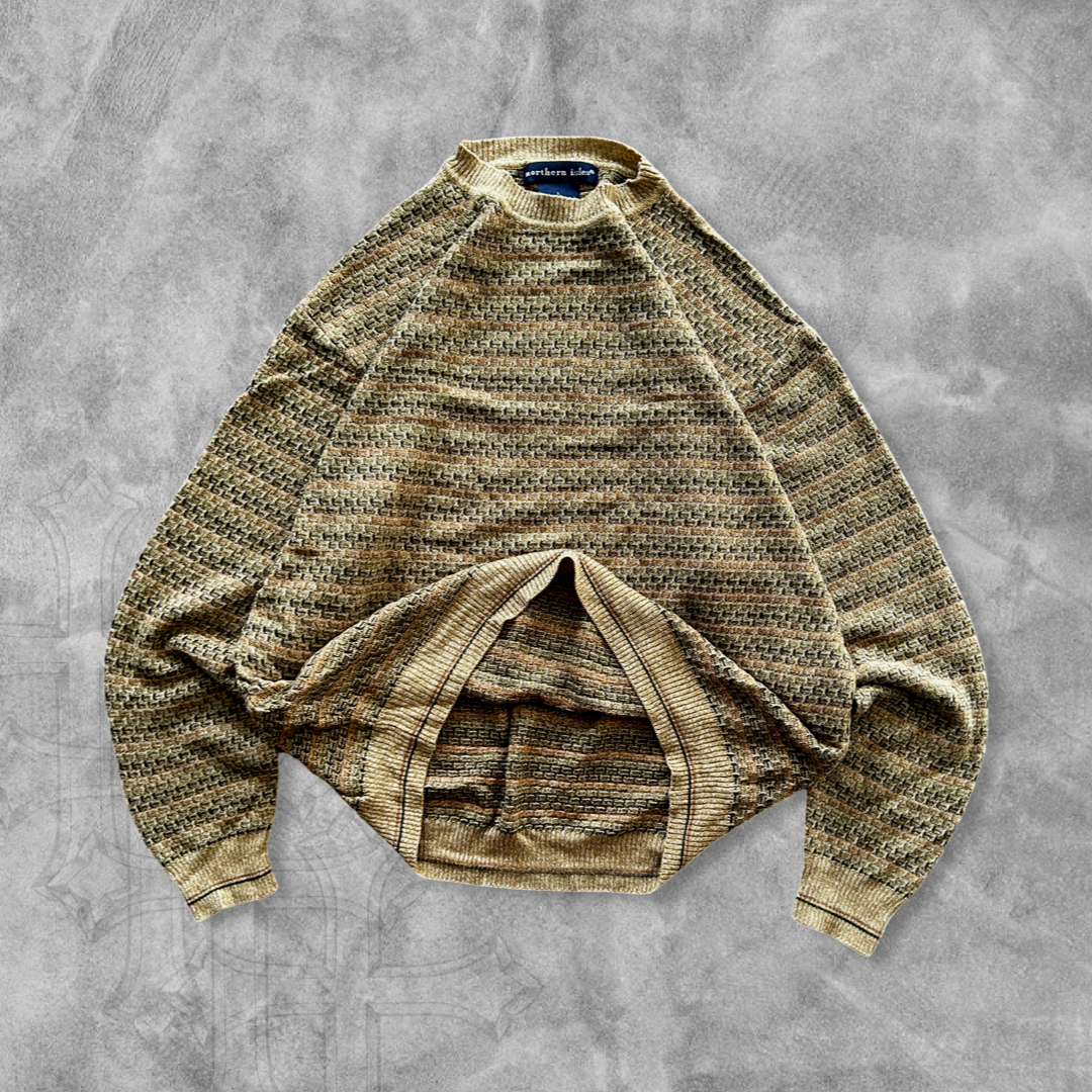 Tan Earth Tone Sweater 1990s (M)