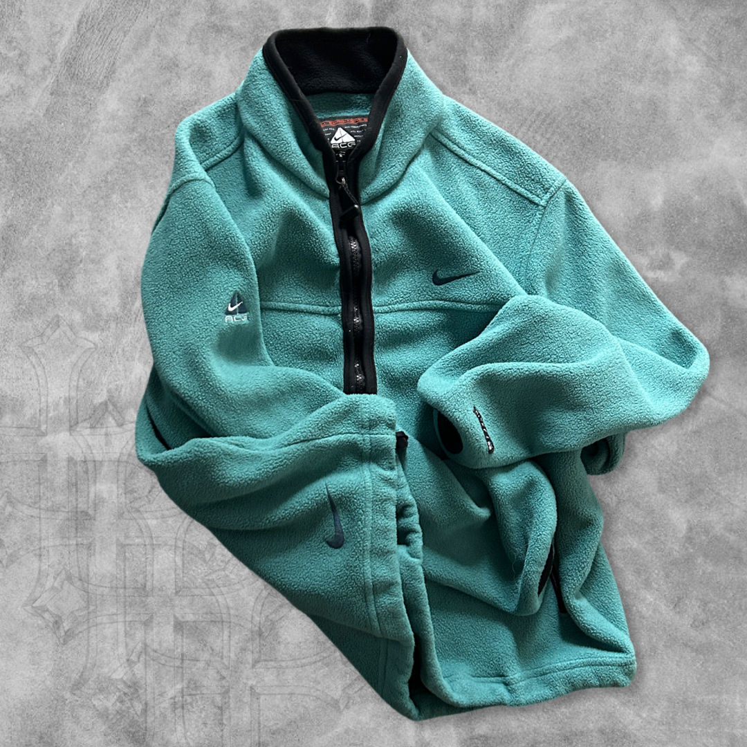 Teal Nike Acg Quarter Zip Fleece Pullover 2000s (S)