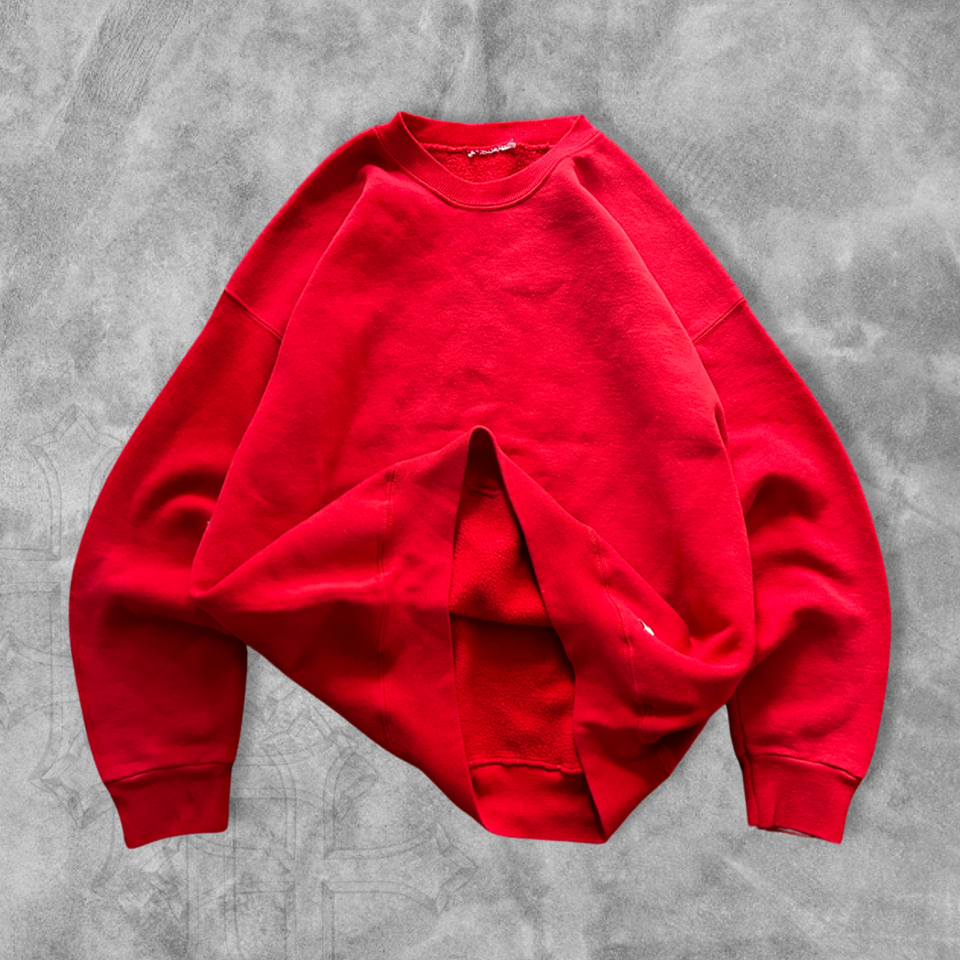 Cherry Red Lee Blank Sweatshirt 1990s (L)