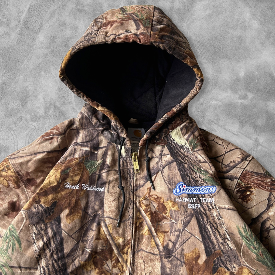 Camo Carhartt Hooded Work Jacket 2000s (L)