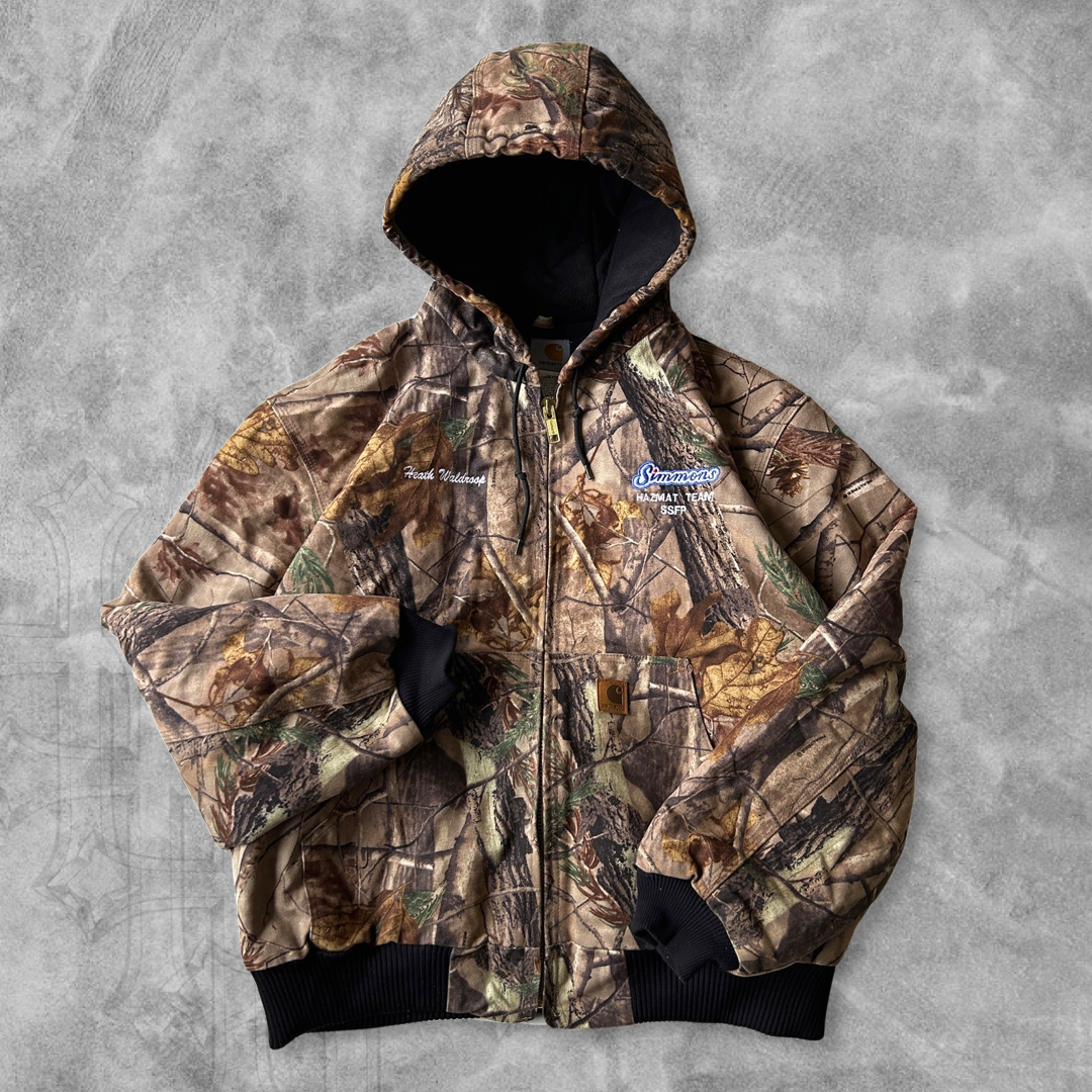 Camo Carhartt Hooded Work Jacket 2000s (L)