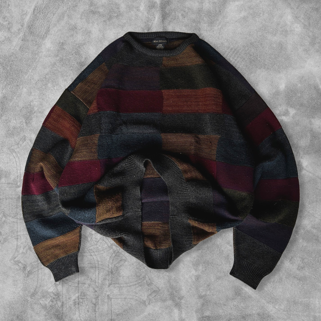 Earth Tone Pattern Sweater 1990s (L)