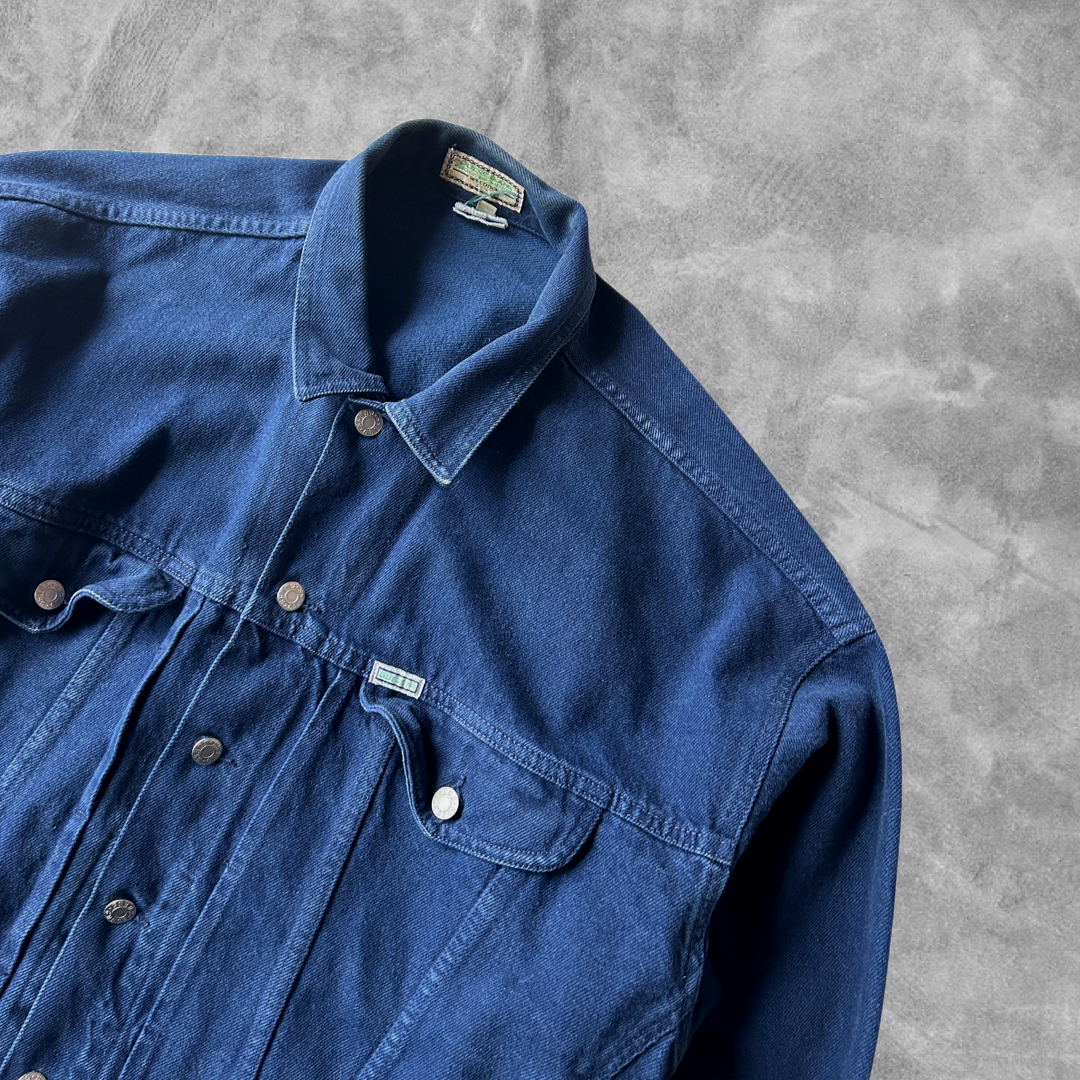 Navy Blue Guess Trucker Jacket 1990s (L)