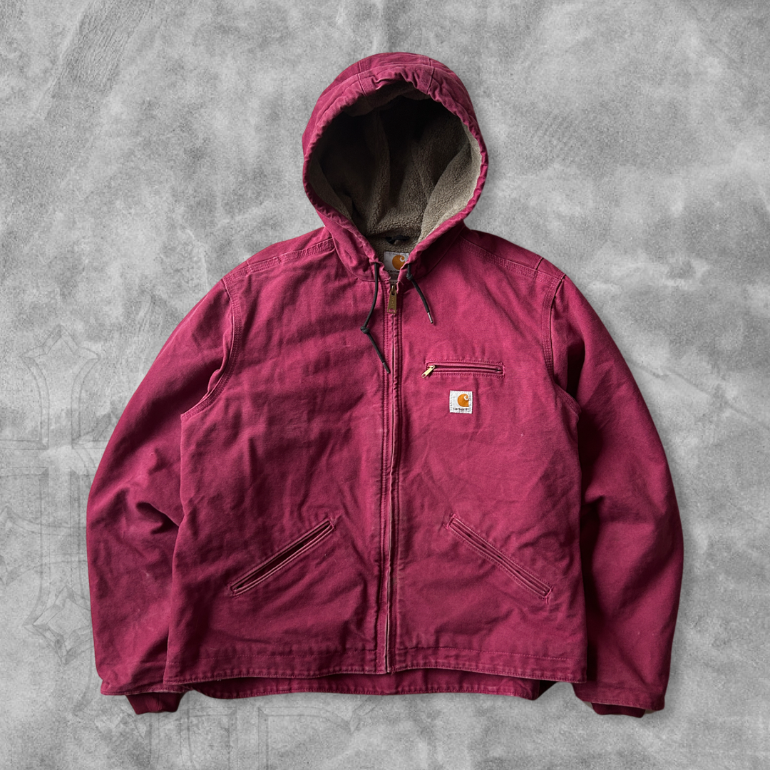 Fuchsia Purple Carhartt Hooded Jacket 2000s (M)