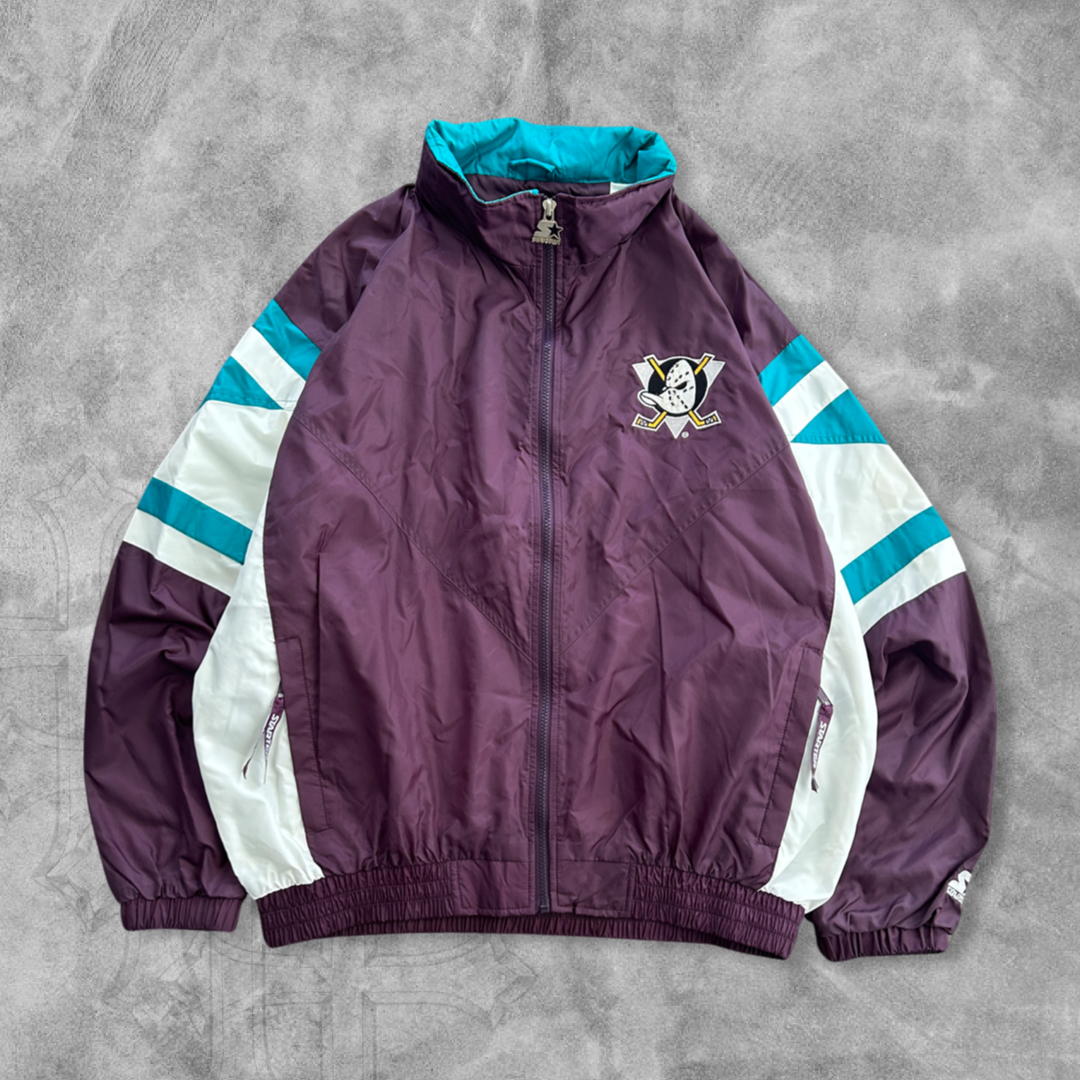Purple Anaheim Mighty Ducks Starter Jacket 1990s (XL)