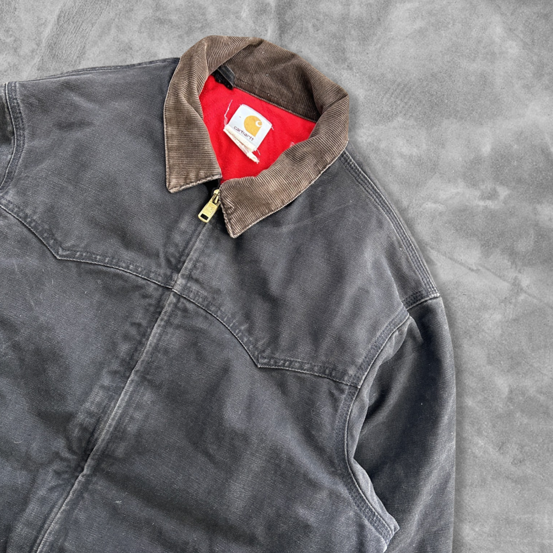Faded Black Carhartt Santa Fe Jacket 1990s (XL)