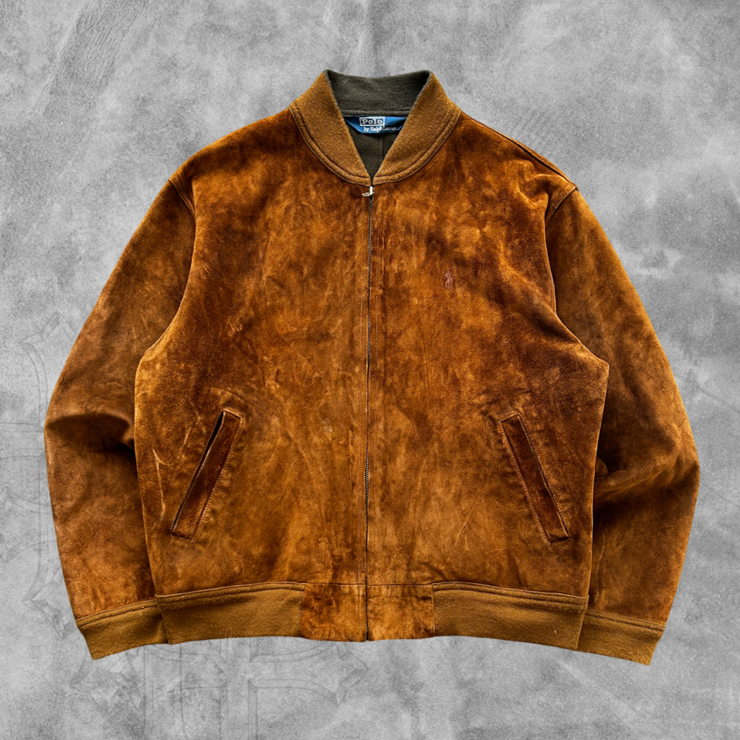 Polo Ralph Lauren Suede Leather Jacket 1990s (L)