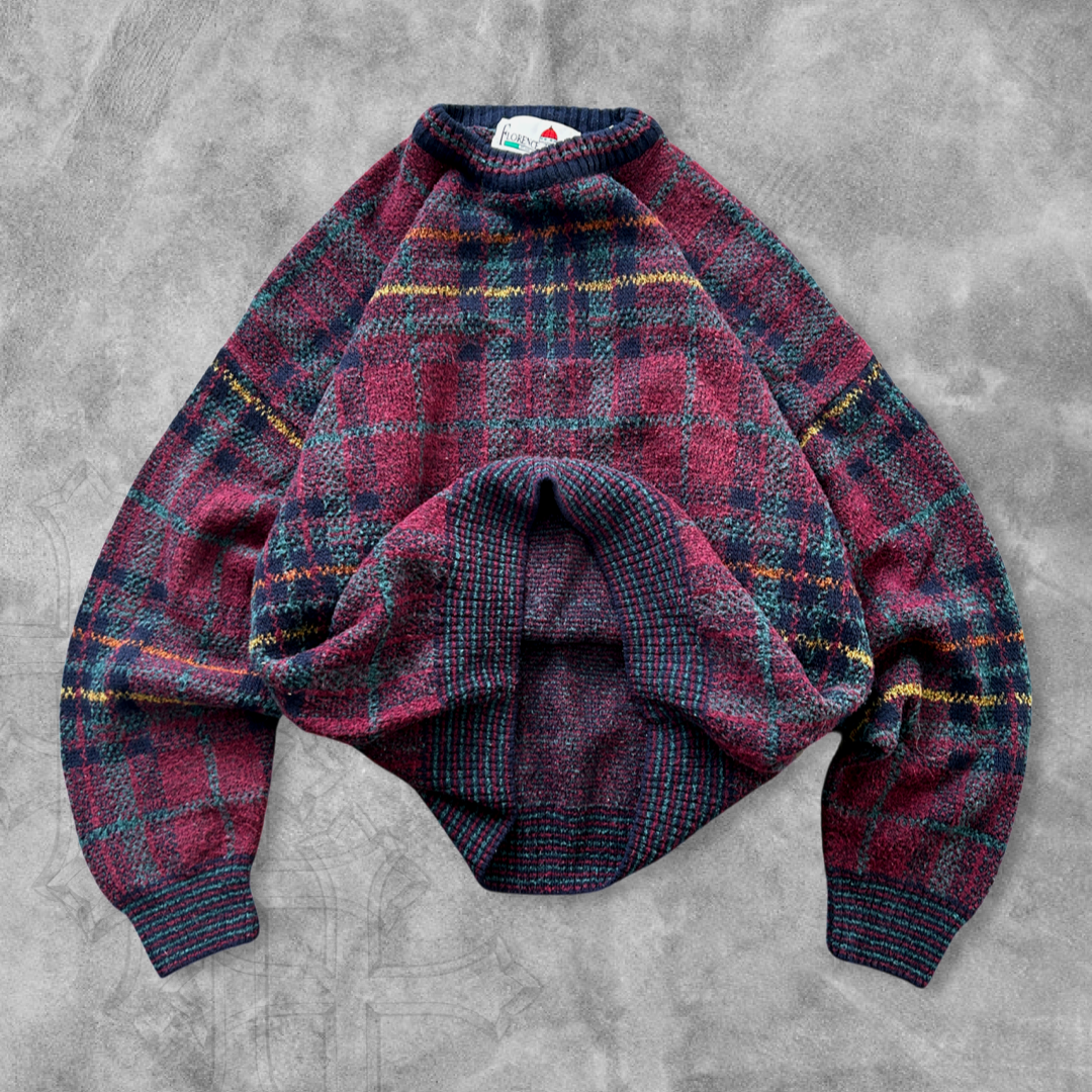 Multicolor Pattern Sweater 1990s (L)