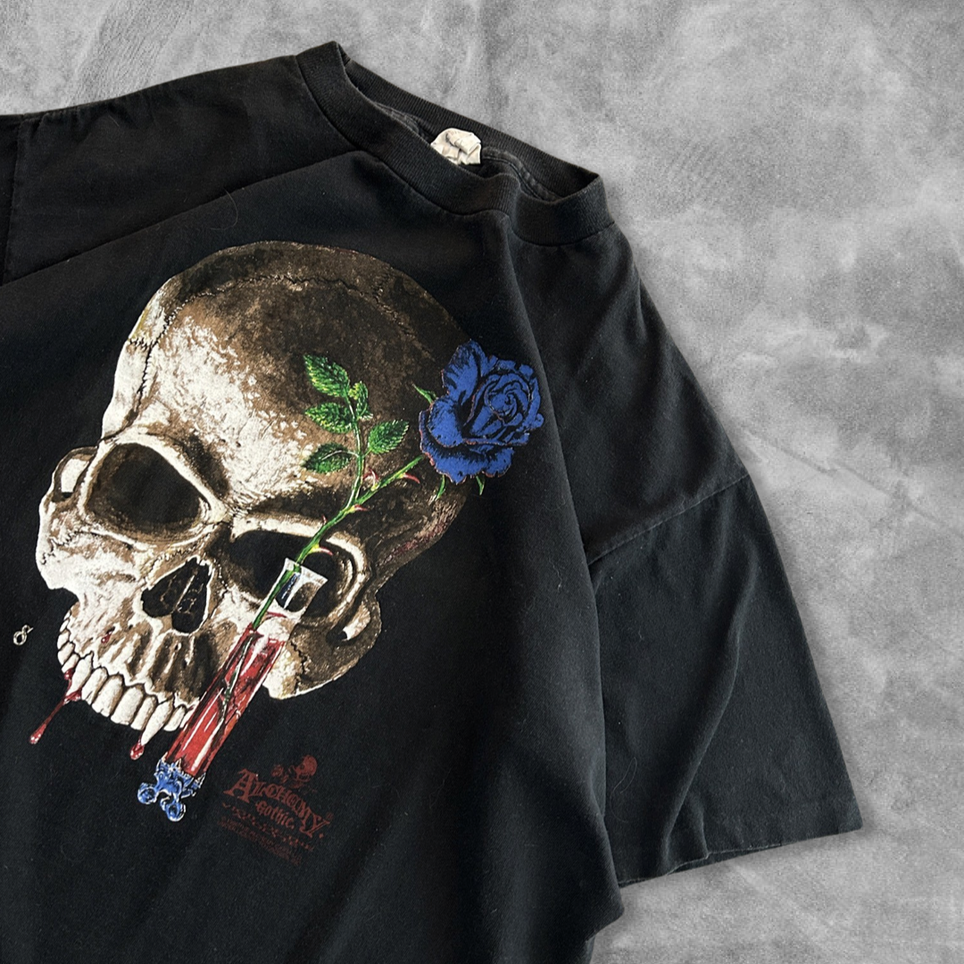 Black Skull Apothecary Shirt 1990s (L)