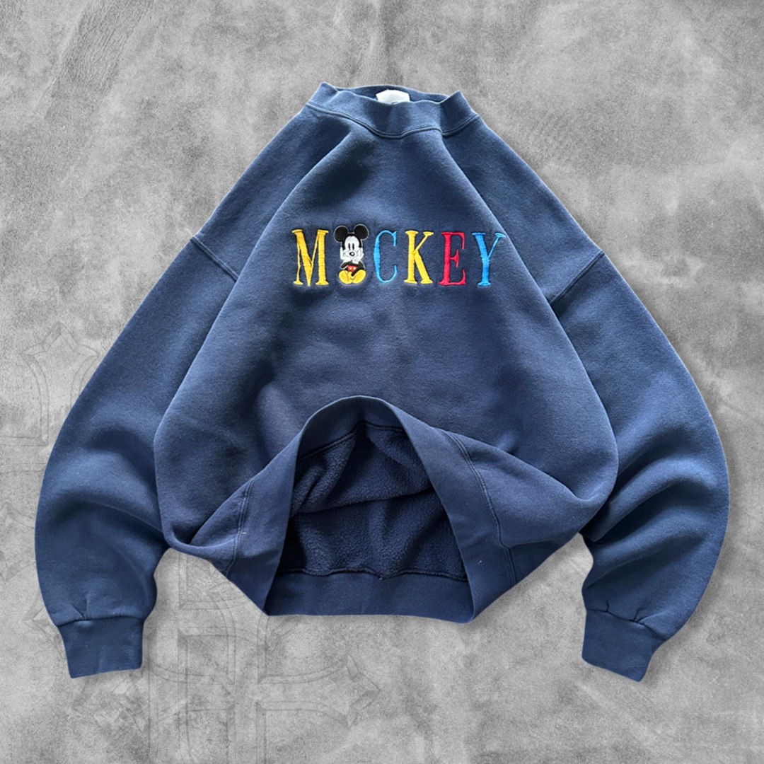 Navy Mickey Sweatshirt 1990s (L)