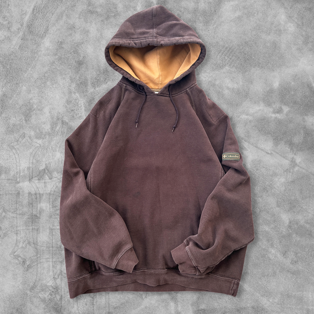 Mocha Brown Columbia Hoodie Y2K 2000s (XL)