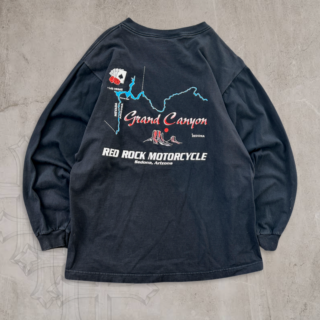 Black Harley Davidson Long Sleeve Shirt 2000s (L)