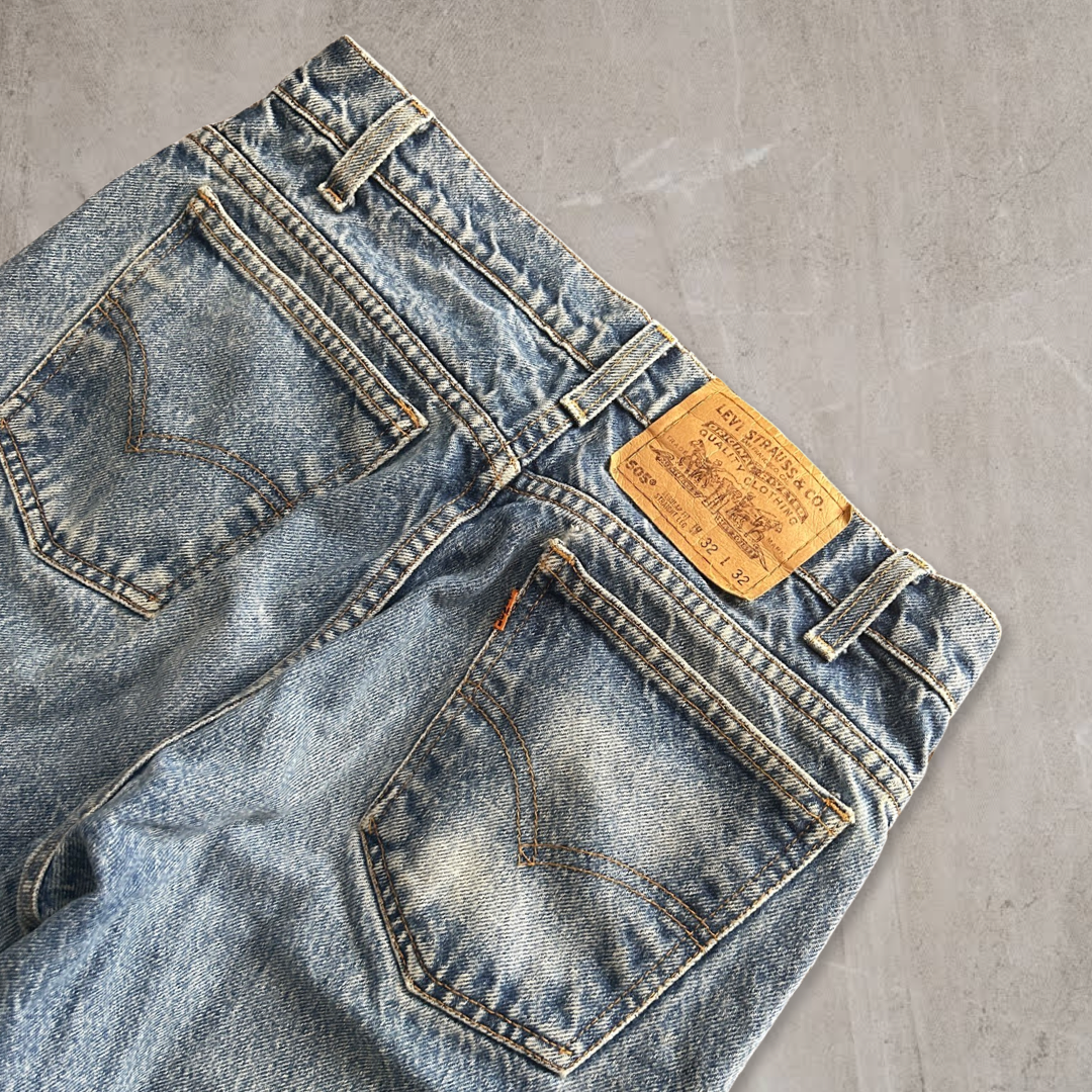 Faded Levi’s 505 Orange Tab Jeans 1990s (31x31)