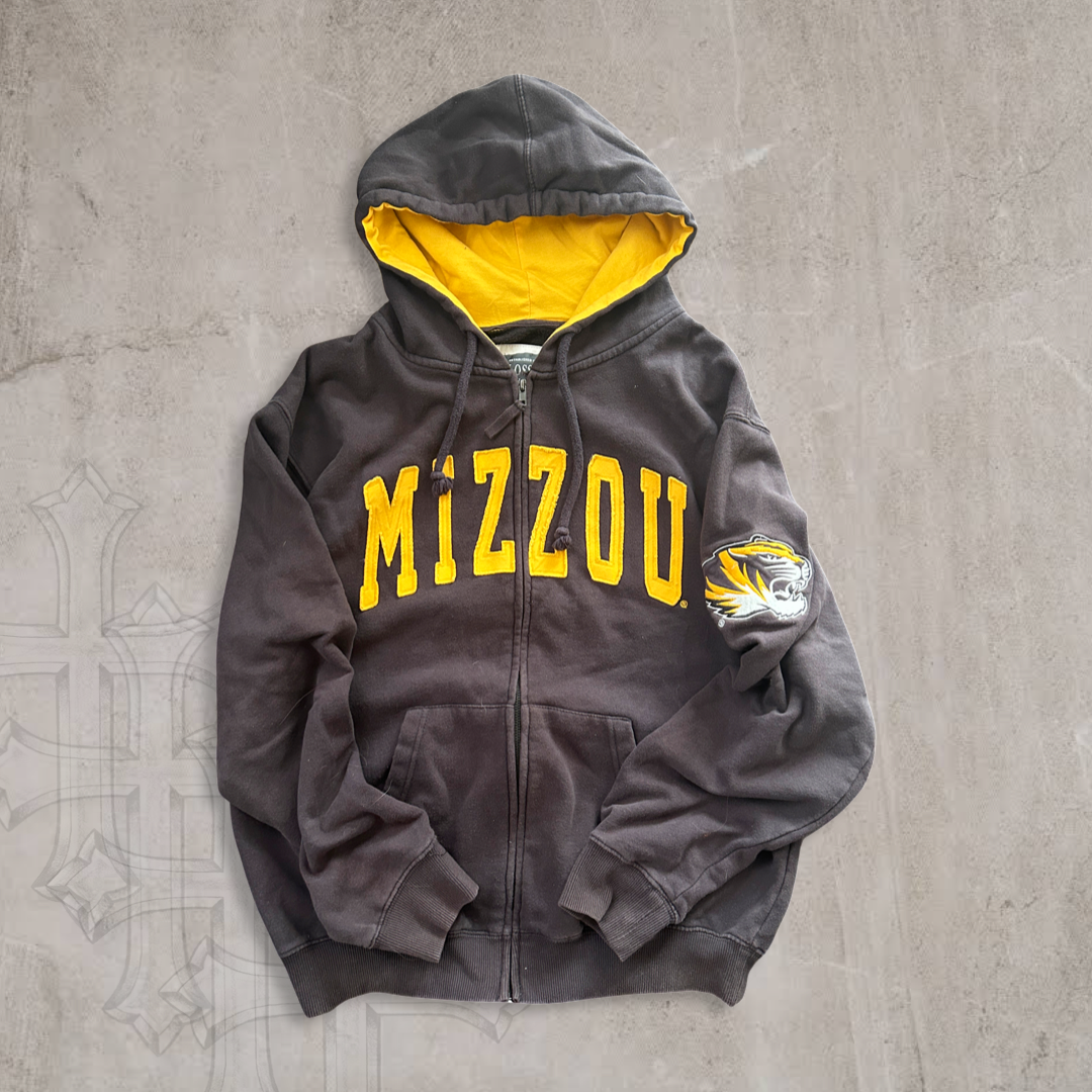 Black Mizzou Hooded Jacket Y2K 2000s (L)