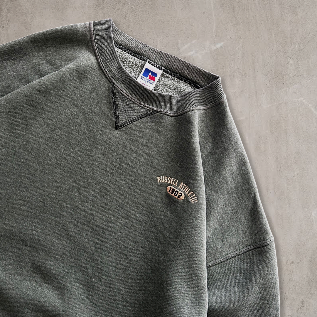 Sea Green Russell Athletic Sweatshirt 1990s (XL)