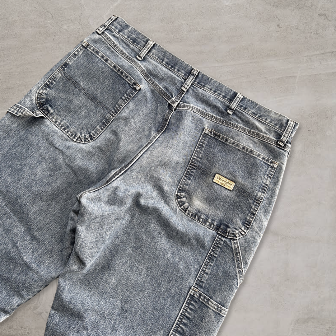 Faded Wrangler Carpenter Jeans 1990s (38x32)