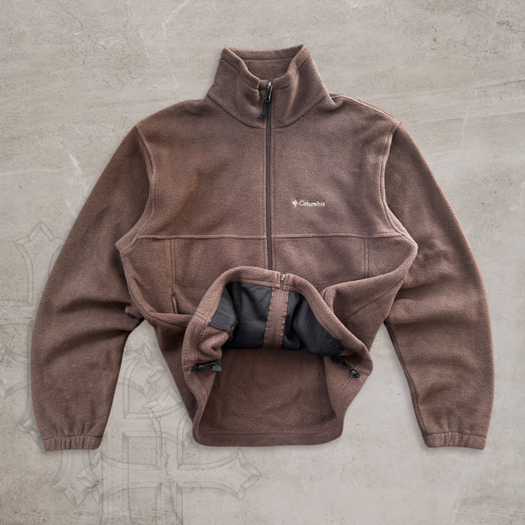 Mocha Brown Columbia Fleece Jacket Y2K 2000s (M)