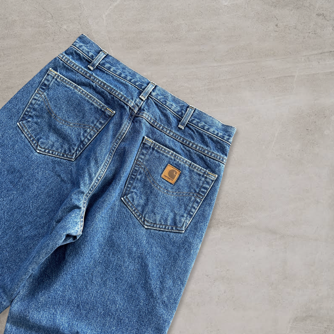 Denim Carhartt Flannel Lined Jeans 1990s (32x32)